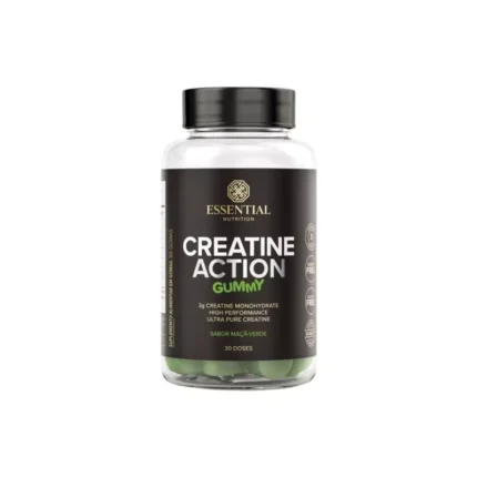 Creatina Action Gummy 60UN - Essential Nutrition - Vários Sabores