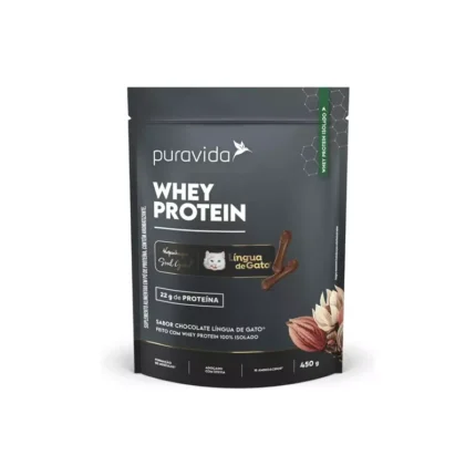 Whey Protein Sabor Língua de Gato 450g - Pura Vida
