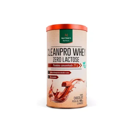 Cleanpro Whey Zero Lactose Lata 450g Nutrify Chocolate